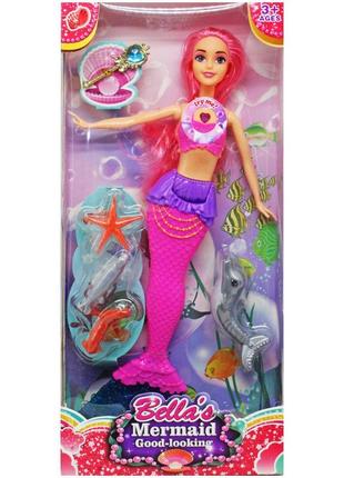 Лялька disney princess  русалка рожева