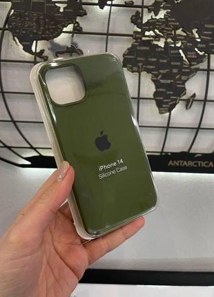 Чохол-накладка silicone case з мікрофіброю для iphone 14,чохол для телефона айфон 14