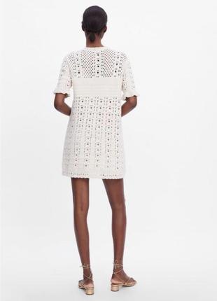Приголомшливо стильний в'язане мереживне плаття zara3 фото