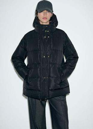 Женская стебаная куртка пальто zara1 фото