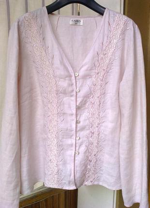 Лляна 100%льон блуза з вишивкою kaliko