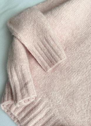 Розовый шерстяной свитер zara (шерсть и альпака)5 фото