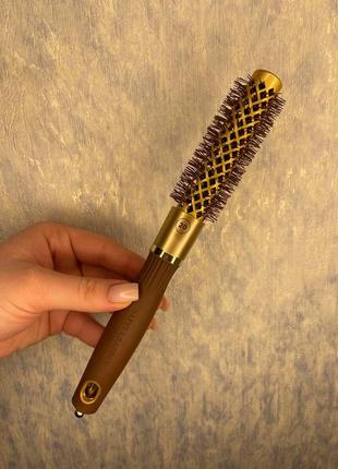 Термобрашинг olivia garden expert blowout shine wavy bristles gold & brown 20 мм6 фото