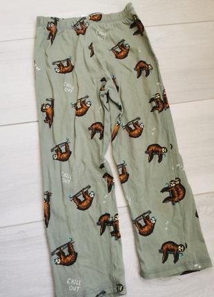 Дитячі піжамні штанці з лінивцями2 фото