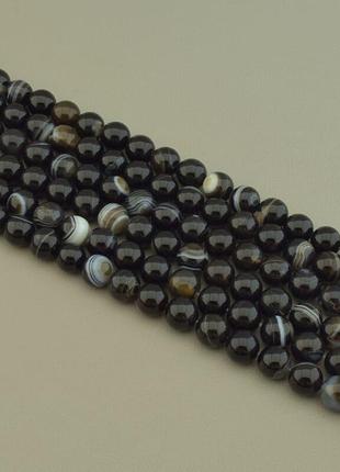 Нитка агат 37 см. 10,5 мм.  без замка