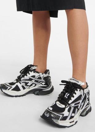 Кроссовки balenciaga trainer black/white runner sneakers