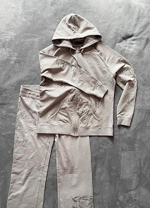 Спортивный костюм серый беж bcbg max azria новый xl