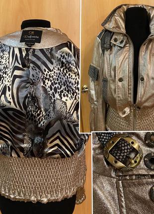 Невероятно стильная серебряная оригинальная курточка rufuete из лимитированной коллекции10 фото