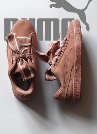 Кроссовки женские puma suede heart satin ii, оригинал, (р. 35.5)1 фото