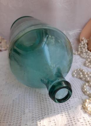 Антиквариат!🍷🐊 купоросное стекло графин бутыль штоф толстостенное скло тяжелая редкая сифон бутылка пляшка 2 літра6 фото