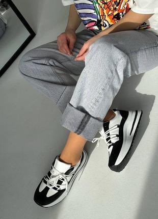 Стильные кроссовки 😍 цвет - черный+ белый,черный,серый+белый,белый материал - эко кожа.10 фото