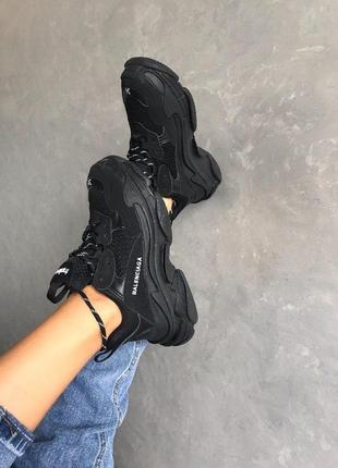 Женские кроссовки balenciaga triple s black