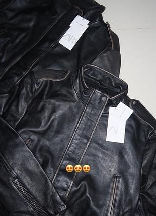 Куртка кожаная zara7 фото