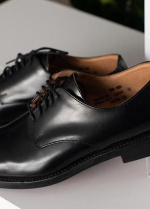 Черные кожаные мужские туфли sandro6 фото