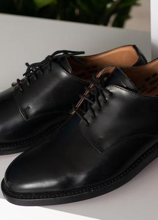 Черные кожаные мужские туфли sandro2 фото