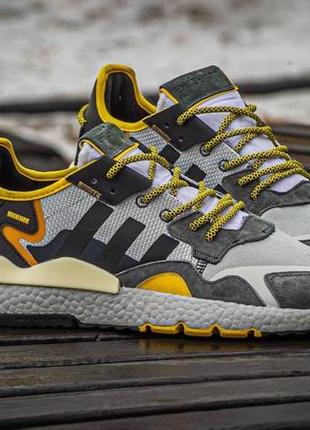 Мужские кроссовки adidas nite jogger yellow dark grey (адидас найт джогер), вьетнам, 40-45, арт 1210