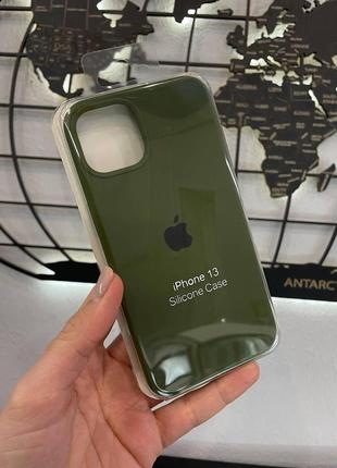 Чехол silicone case с микрофиброй для iphone 13,чехол-накладка с микрофиброй для айфон 13