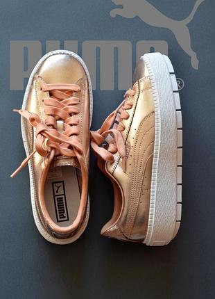 Жіночі кросівки puma basket platform trace luxe, оригінал, (р. 39.5)