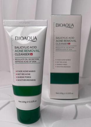 Пінка із саліциловою кислотою для проблемної шкіри bioaqua salicylic acid acne , 100 г