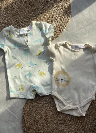 Песочник и боди 1-3 месяца zara
