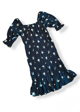 Платье из вискозы с рукавами-фонариками