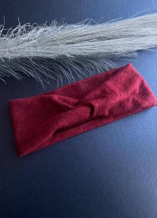 Чалма повязка на голову ангора бордова