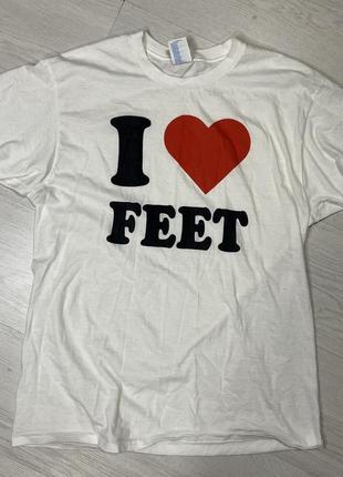 Футболка i love feet1 фото