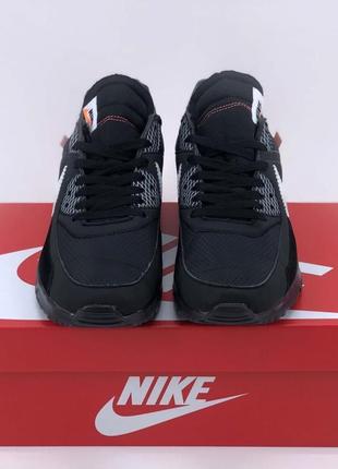 Кроссовки мужские nike off white air max 90 black3 фото