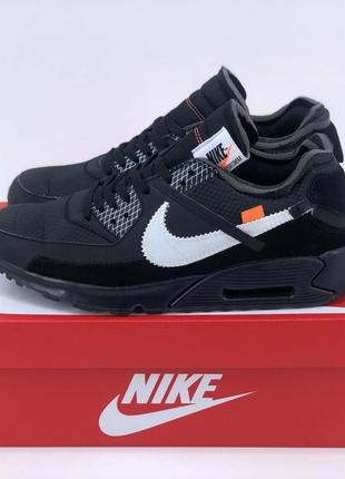 Кроссовки мужские nike off white air max 90 black5 фото