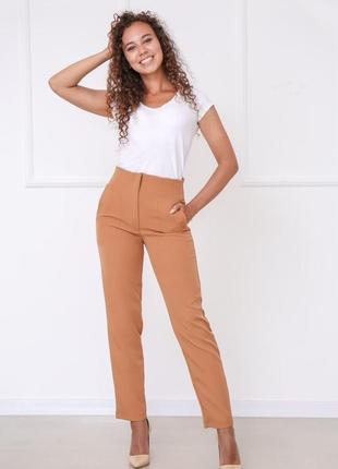 Женские прямые брюки с карманами3 фото