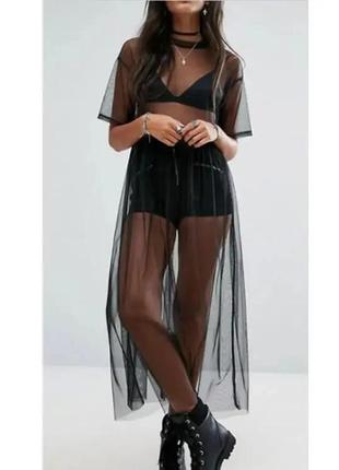 Фатінова подовжена футболка накидка