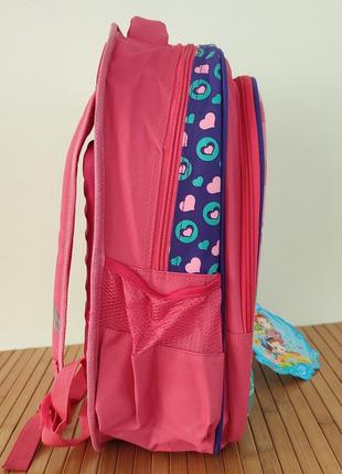 Шкільний рюкзак "принцеса" для дівчинки до 20 літрів розмір 40*28*16 см колір рожевий3 фото