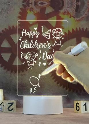 Дошка для нотаток, креативний світлодіодний нічник, usb доска для повідомлень, святковий світ з ручкою