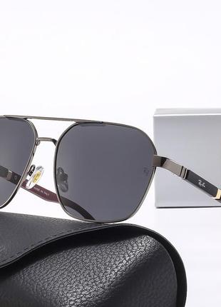 Солнцезащитные мужские очки ray ban (58391) polaroid черные