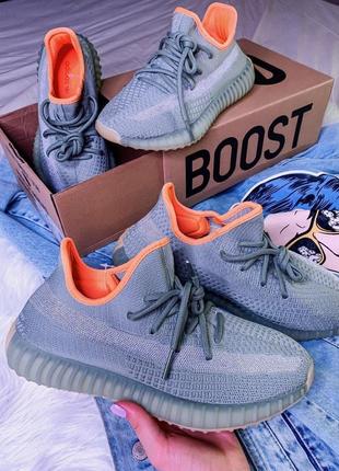 Женские кроссовки adidas yeezy boost 350 v2 desert - sage1 фото