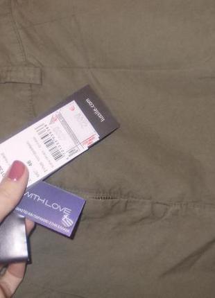 Нові штани хлопкові хакі колір 44-46р. зі складочками зпереду.2 фото