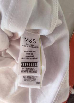 Белая женская футболка m&s свободного кроя с рисунком/принт лобстер size  р. 46-48 m/l5 фото