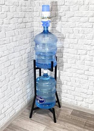 Подставка (стойка) для бутылей воды  "посейдон", в. 760 мм  loft черный