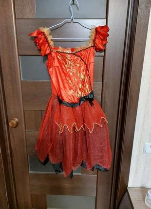 Эффектное карнавальное платье огонёк