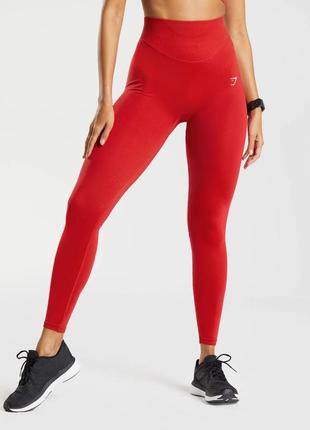 Gymshark леггінси червоні / leggings salsa red3 фото