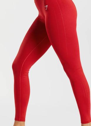 Gymshark леггінси червоні / leggings salsa red4 фото