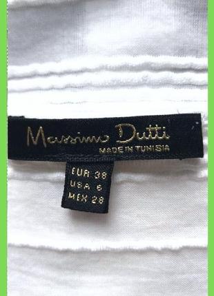 Блуза белая рубашка хлопок вискоза р.38 m, s massimo dutti3 фото