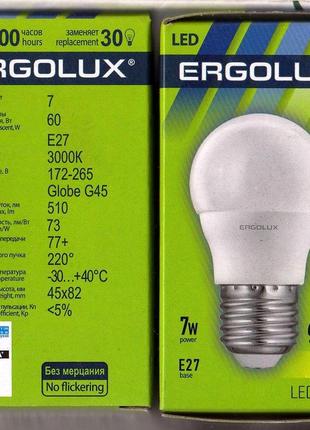 Led лампа ergolux e27 7w 3000k. новая!