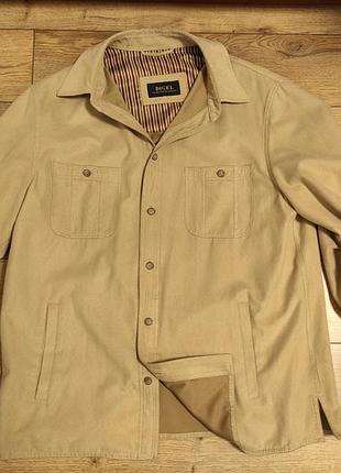 Digel куртка рубашка 52 - 54 р 2xl - 3xl бежевая замшевая ветровка легкая оверсайз замш