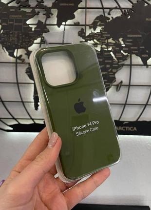 Чехол-накладка silicone case с микрофиброй для iphone 14 pro, силиконовый чехол для айфон 14 про