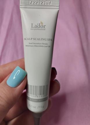 Очищення шкіри голови в ампулах lador scalp scaling spa ample - 15 мл1 фото