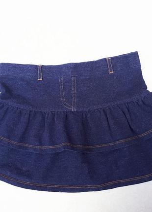 Міні-спідниця еластична котонова ламбада ярусна сексі