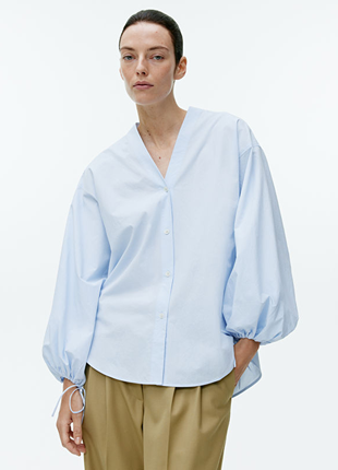 Сорочка блузка з об'ємними рукавами arket 1224798