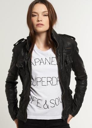 Кожаная куртка superdry megan