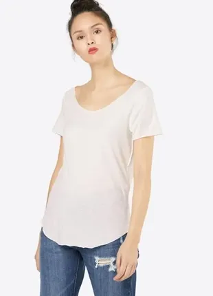 Біла лляна футболочка 14-16 розміру tu